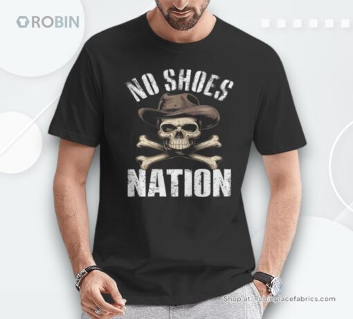 Vintage No Shoes No Nation Sayings Shoes Unisex Shirt