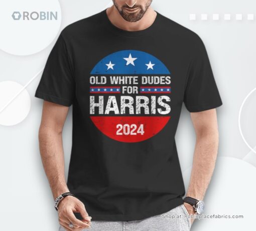 Vintage Old White Dudes For Harris 2024 Harris For President Unisex Shirt