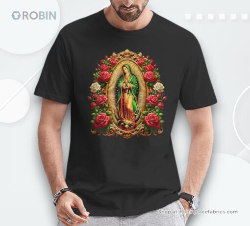 Virgen De Guadalupe Sant Mary Christian Religious Unisex Shirt