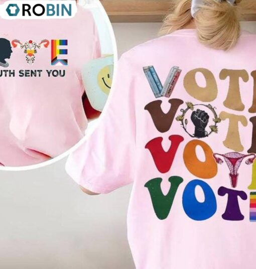 Vote Like Ruth Sent You Trendy Shirt, Election 2024 Unisex Hoodie Short Sleeve
