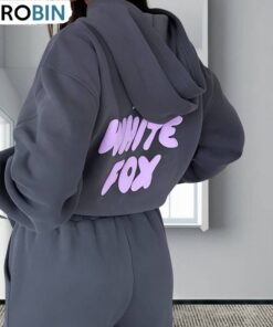Whitefox Letter Hoodie, Basic Unisex T Shirt Crewneck