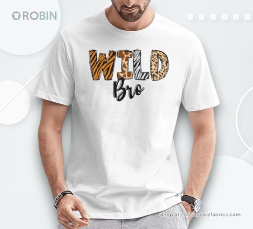 Wild Bro Zoo Born Two Be Wild B Day Safari Jungle Animal Unisex Shirt