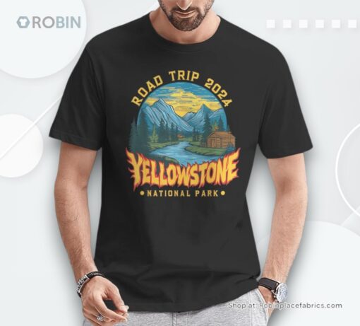 Yellowstone National Park Road Trip 2024 Camping Hiking Unisex Shirt
