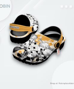 Zenitsu Crocs Shoes Manga Style Personalized, Kimetsu no Yaiba Footwear