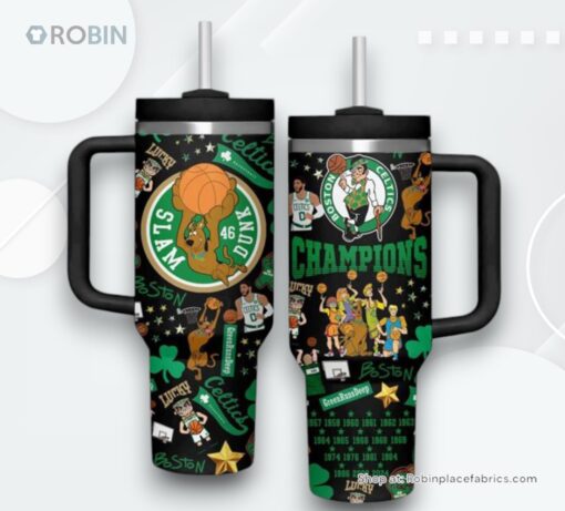 2024 NBA Champions Boston Celtics 40oz Tumbler And Straw