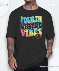 4Th Grade Vibes Groovy Smile Face Tie Dye Back To School Shirt