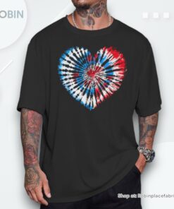 4Th July Heart Tie Dye American Usa Flag Boys Girls Shirt 4Th July Heart Tie Dye American Usa Flag Boys Girls Shirt