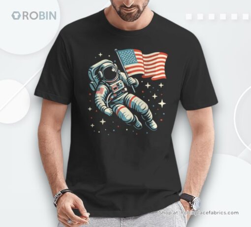 4Th Of July Astronaut Usa Patriotic American Flag Shirt