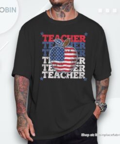 4Th Of July Red White And Blue Teacher Crew American Flag Shirt