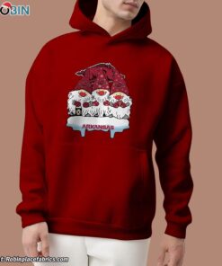 Christmas Gnomes Hold Arkansas Razorbacks Unisex Shirt Christmas Gnomes Hold Arkansas Razorbacks Unisex Shirt