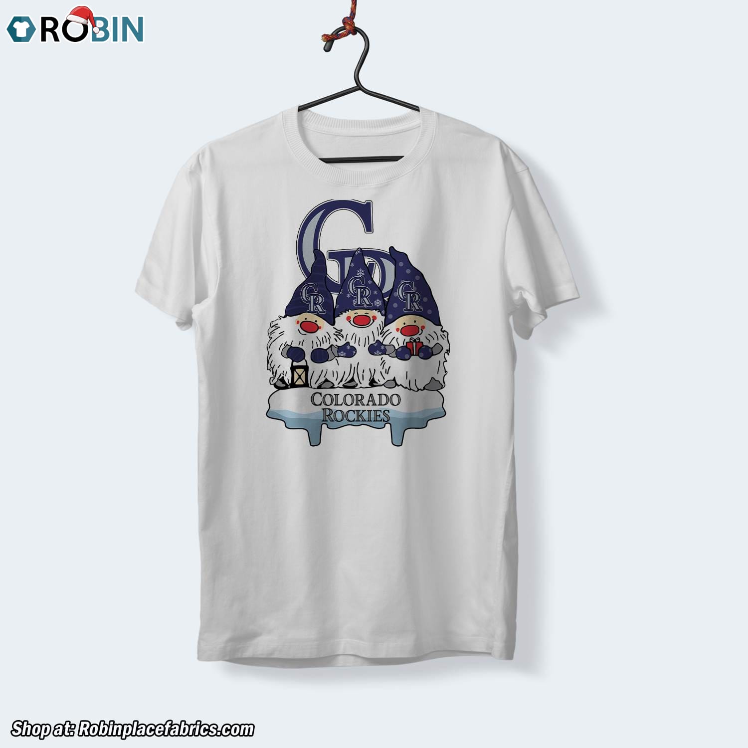 Christmas Gnomes Hold MLB Colorado Rockies Unisex Shirt Christmas Gnomes Hold MLB Colorado Rockies Unisex Shirt
