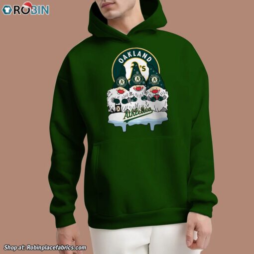 Christmas Gnomes Hold MLB Oakland Athletics Unisex Shirt