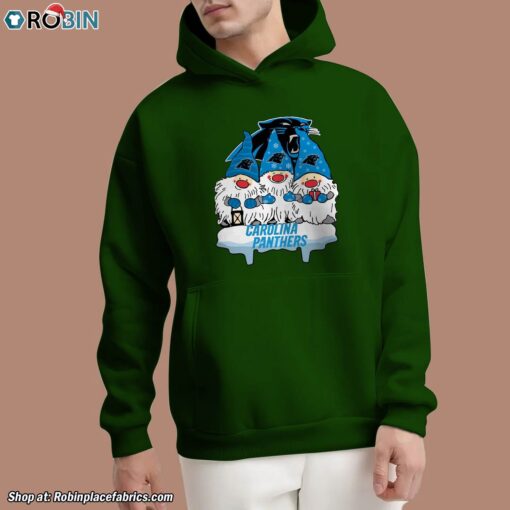 Christmas Gnomes Hold NFL Carolina Panthers Unisex Shirt