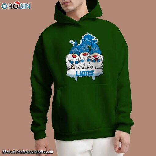 Christmas Gnomes Hold NFL Detroit Lions Unisex Shirt