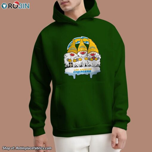 Christmas Gnomes Hold NFL Los Angeles Chargers Unisex Shirt