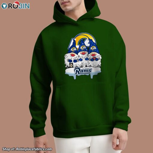 Christmas Gnomes Hold NFL Los Angeles Rams Unisex Shirt