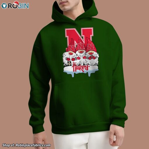Christmas Gnomes Hold Nebraska Cornhuskers Unisex Shirt