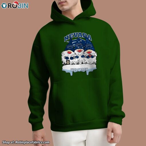 Christmas Gnomes Hold Nevada Wolf Pack Unisex Shirt