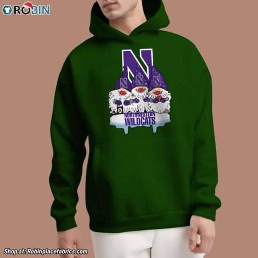 Christmas Gnomes Hold Northwestern Wildcats Unisex Shirt