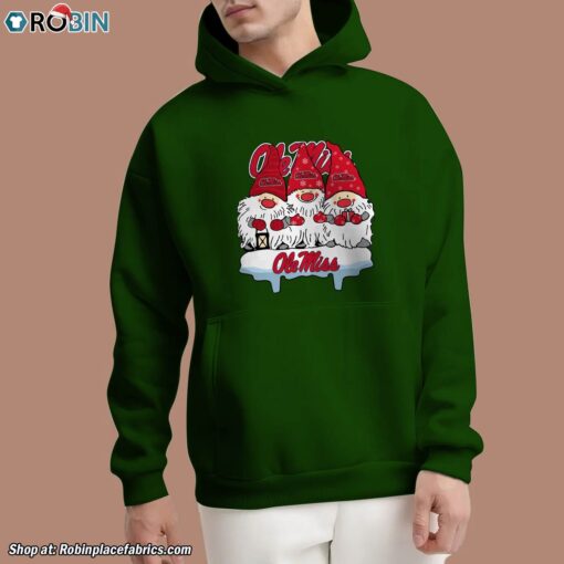 Christmas Gnomes Hold Ole Miss Rebels Unisex Shirt