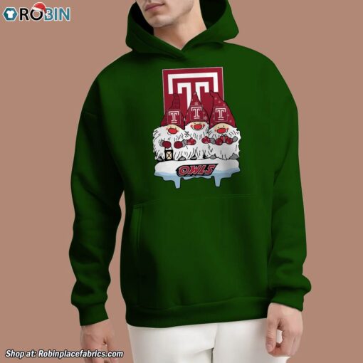 Christmas Gnomes Hold Temple Owls Unisex Shirt