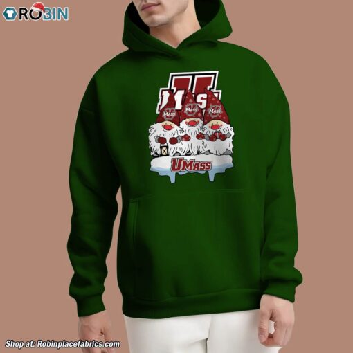 Christmas Gnomes Hold UMass Minutemen Unisex Shirt