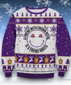 A Friend With Crown Royal Ugly Sweater and Sweatshirt