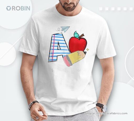A Is For Assistant Principal Pencil Apple Back To School Shirt