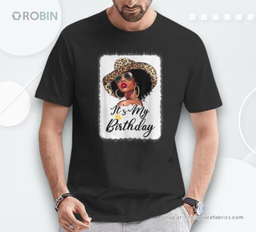 African American Woman It’s My Birthday Black Queen Shirt
