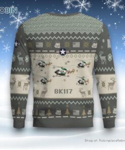 Air Force Ugly Christmas Sweater, BK117 Aircraft Ugly Christmas Sweater