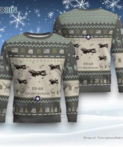 Air Force Ugly Christmas Sweater, EA 6A Electric Intruder EA6A Aircraft Ugly Christmas Sweater Air Force Ugly Christmas Sweater, EA 6A Electric Intruder EA6A Aircraft Ugly Christmas Sweater