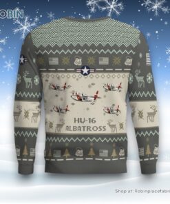 Air Force Ugly Christmas Sweater, HU 16 Albatross HU16 USAF Aircraft Ugly Christmas Sweater