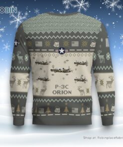 Air Force Ugly Christmas Sweater, P 3C Orion P3C Aircraft Ugly Christmas Sweater