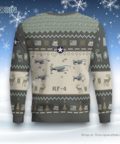 Air Force Ugly Christmas Sweater, RF 4 RF4 Aircraft Ugly Christmas Sweater
