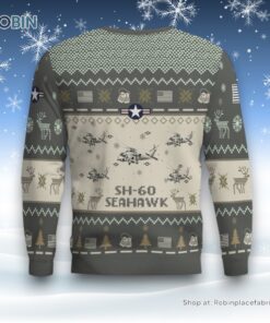 Air Force Ugly Christmas Sweater, SH 60 Seahawk SH60 Aircraft Ugly Christmas Sweater