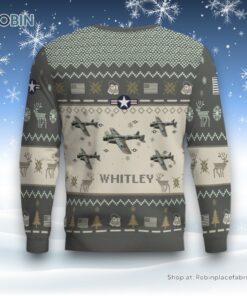 Air Force Ugly Christmas Sweatshirt, Sweater, Armstrong Whitworth Whitley Aircraft Ugly Christmas Sweatshirt, Sweater