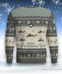 Air Force Ugly Christmas Sweatshirt, Sweater, Denel Rooivalk Aircraft Ugly Christmas Sweatshirt, Sweater