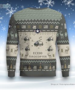 Air Force Ugly Christmas Sweatshirt, Sweater, Eurocopter EC130 Aircraft Ugly Christmas Sweatshirt, Sweater