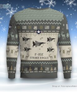 Air Force Ugly Christmas Sweatshirt, Sweater, F 15E Strike Eagle F15E Aircraft Ugly Christmas Sweatshirt, Sweater