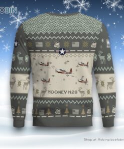 Air Force Ugly Christmas Sweatshirt, Sweater, Mooney M20 Aircraft Ugly Christmas Sweatshirt, Sweater