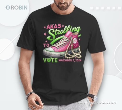 Akas Strolling To Vote November 5 2024 Kamala Harris Shirt