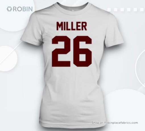 Alabama Football Jam Miller 26 Number And Name Unisex Shirt