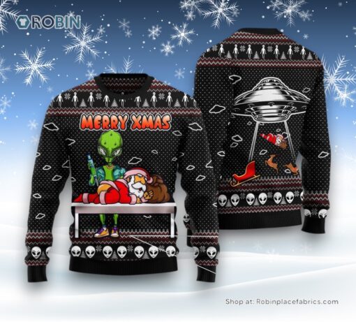 Alien Merry Xmas Ugly Christmas Sweater