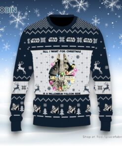 All I Want For Christmas Is A Mellennium Falcon Ride Star Wars Personalized Sweater and Sweatshirt All I Want For Christmas Is A Mellennium Falcon Ride Star Wars Personalized Sweater and Sweatshirt