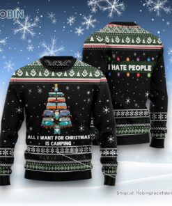 All I Want For Christmas Is Camping Ugly Christmas Sweater