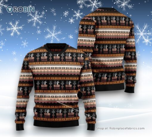 Alpaca Pattern Ugly Christmas Sweater