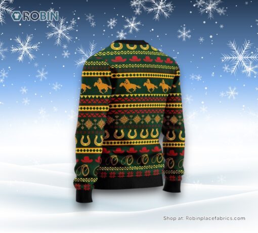 Amazing Cowboy Santa Claus Ugly Christmas Sweater For Men And Women, Christmas Gift