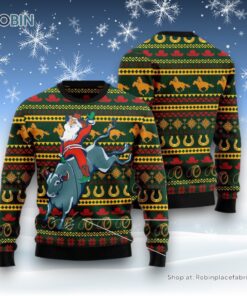 Amazing Cowboy Santa Claus Ugly Christmas Sweatshirt, Sweater