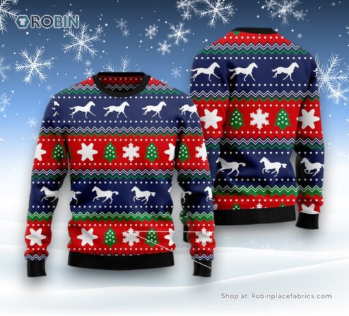 Amazing Horses Ugly Christmas Sweatshirt, Sweater