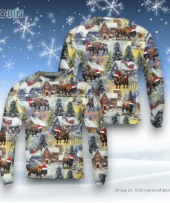 American Bison Buffalo Ugly Christmas Sweatshirt, Sweater, Christmas Gift, Farmers Sweater